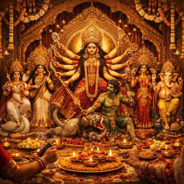 दुर्गा पूजा विधि: बंगाल की पांच-दिवसीय पारंपरिक दुर्गा पूजा की शास्त्रसम्मत विधि
