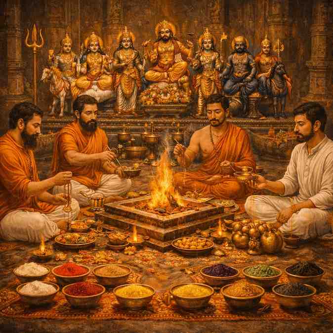 नवग्रह शांति पूजा विधि: जन्मपत्रिका दोष निवारण हेतु ग्रह-शांति यज्ञ की शास्त्रसम्मत विधि