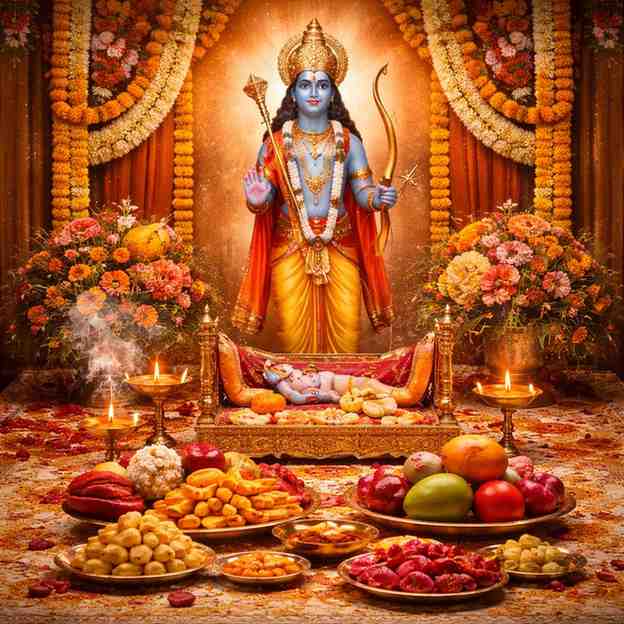 रामनवमी पूजा विधि: मर्यादा पुरुषोत्तम श्रीराम जन्मोत्सव की शास्त्रसम्मत पूजा-विधि एवं व्रत-विधान