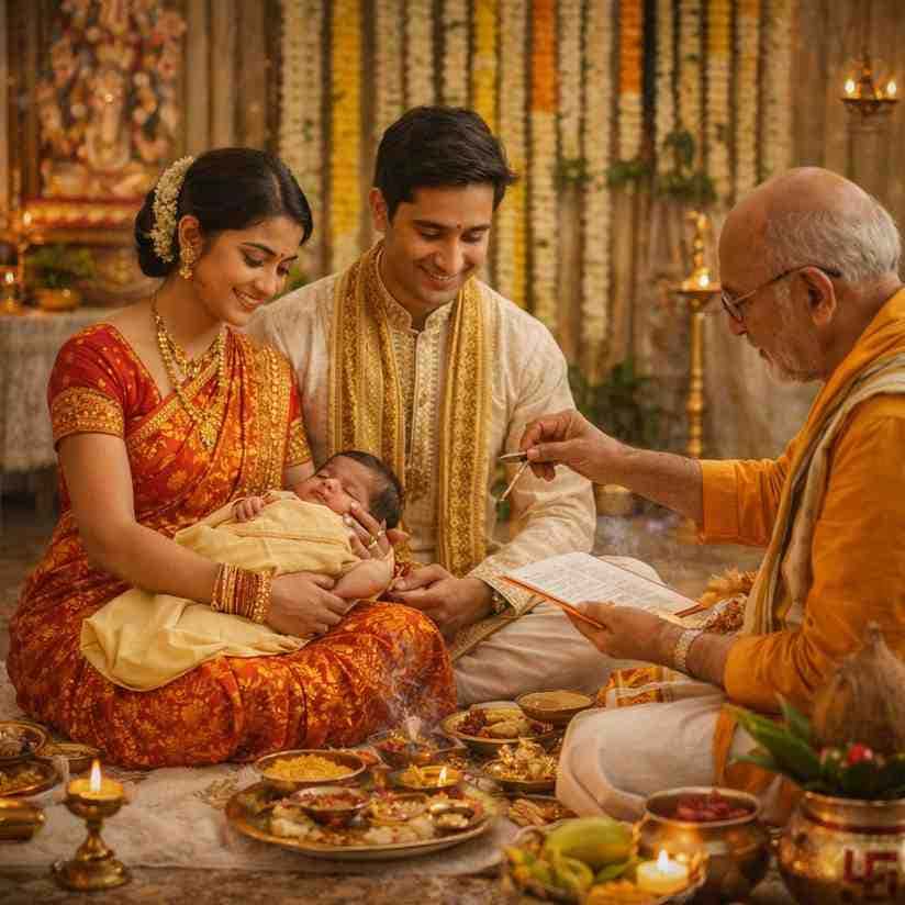 नामकरण संस्कार पूजा विधि: शास्त्रसम्मत विधि, अनुष्ठानिक प्रक्रिया एवं शास्त्रीय विधान