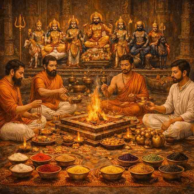 नवग्रह शांति पूजा विधि: जन्मपत्रिका दोष निवारण हेतु ग्रह-शांति यज्ञ की शास्त्रसम्मत विधि