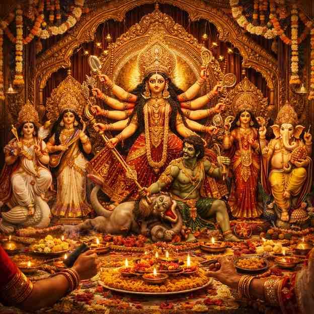 दुर्गा पूजा विधि: बंगाल की पांच-दिवसीय पारंपरिक दुर्गा पूजा की शास्त्रसम्मत विधि