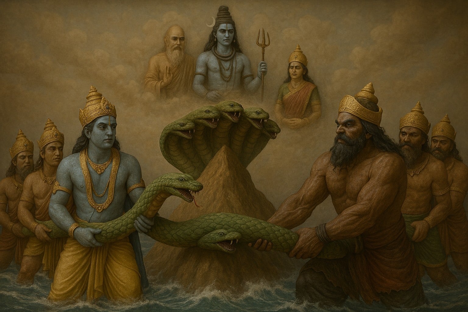 समुद्र मंथन के 14 रत्न: हलाहल, लक्ष्मी और अमृत प्राप्ति का अद्भुत रहस्य !