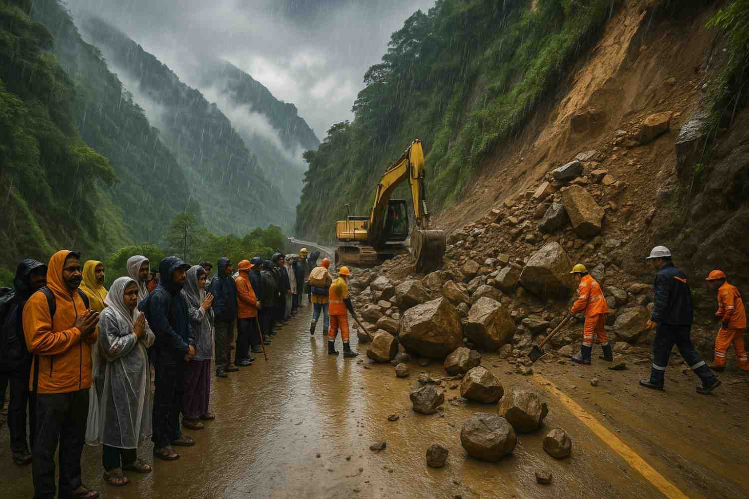 चारधाम यात्रा पर भारी बारिश का कहर: भूस्खलन से मार्ग बाधित, प्रशासन ने यात्रा 5 सितंबर तक रोकी