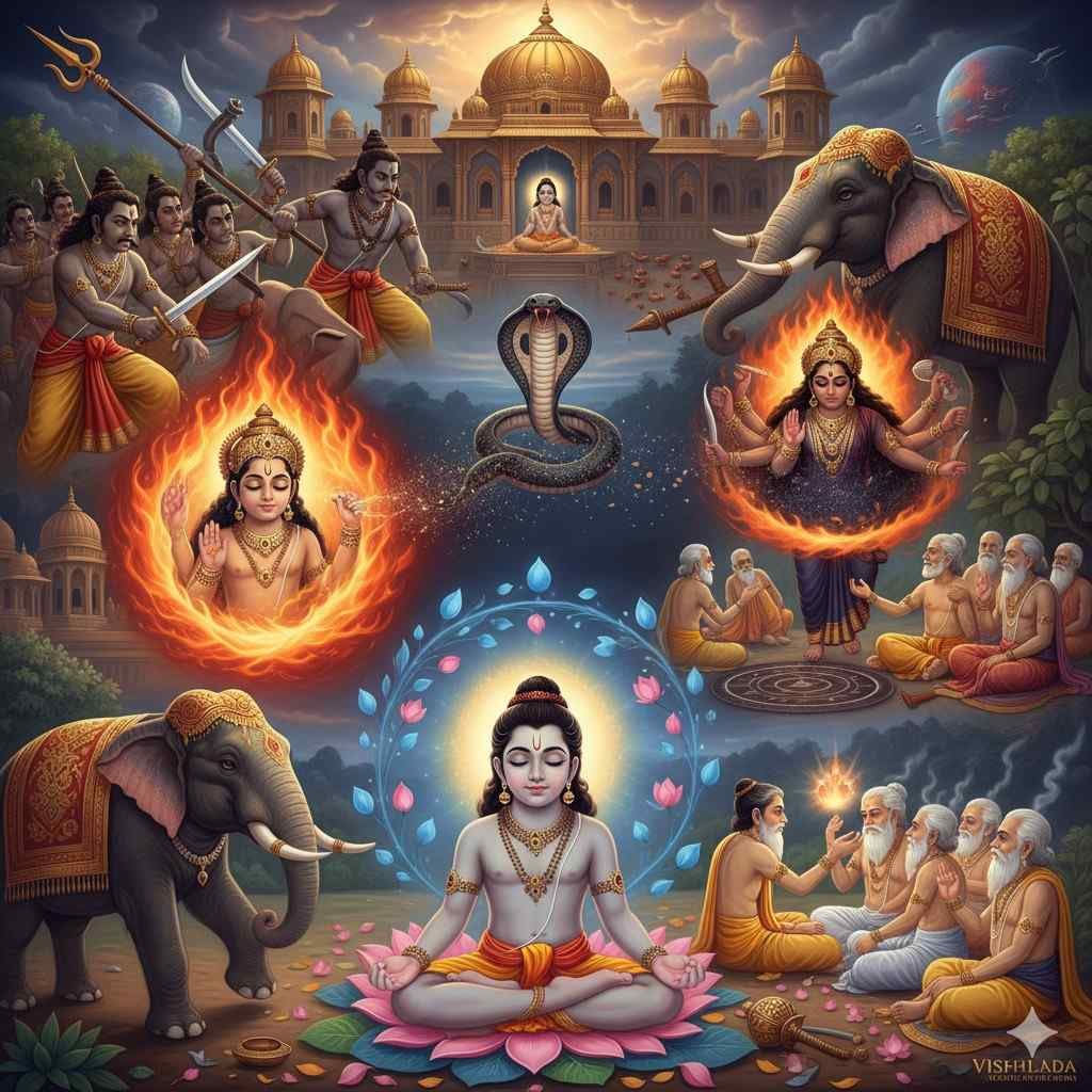 विष्णु महापुराण 18: भक्त प्रह्लाद पर 5 प्रहार निष्फल क्यों?