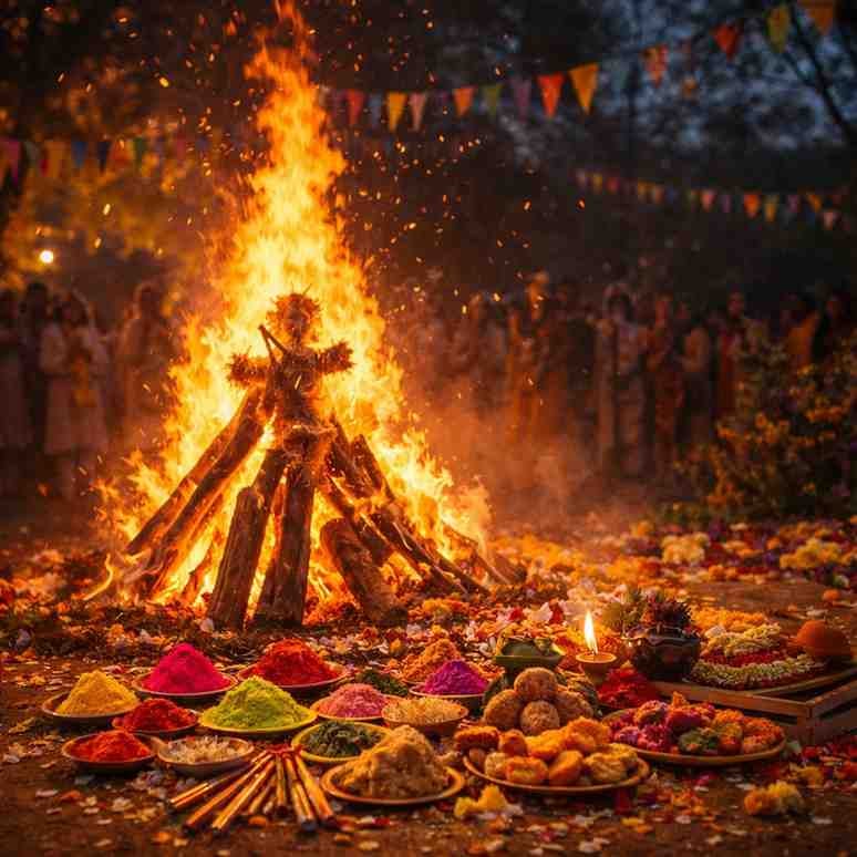 होलिका दहन पूजा विधि: संपूर्ण सामग्री, मंत्र, मुहूर्त एवं पूजन विधान