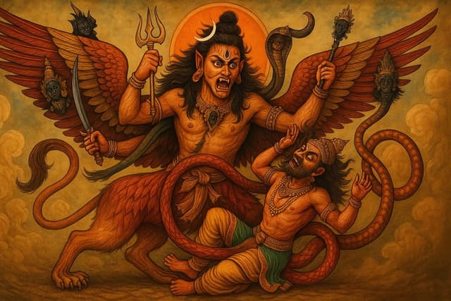 शरभ अवतार: नरसिंह का क्रोध और शिव के उग्र रूप की गाथा !