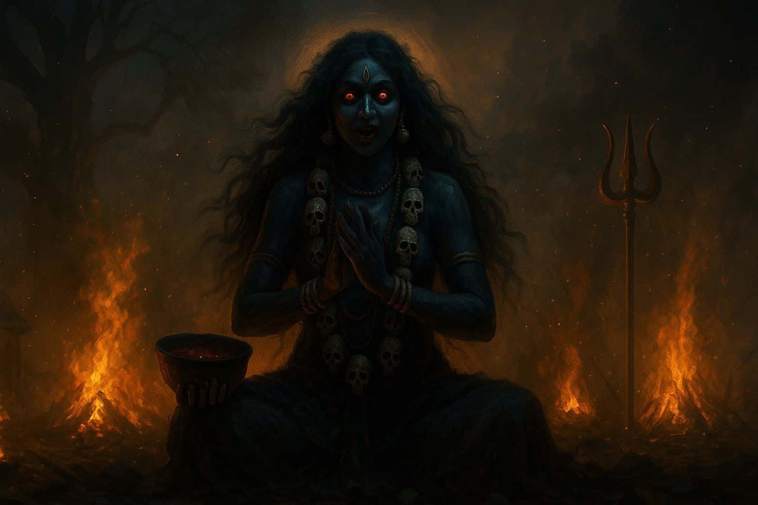 श्मशान काली शाबर मंत्र: शत्रु-प्रेत नाशक, सिद्ध ताली साधना !