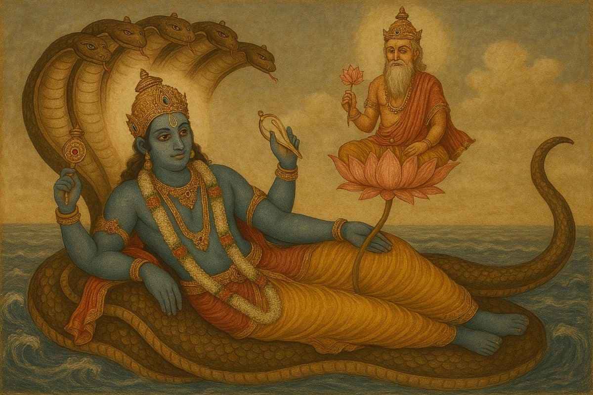 भगवान विष्णु और सृष्टि रचना: नाभि कमल का रहस्य !