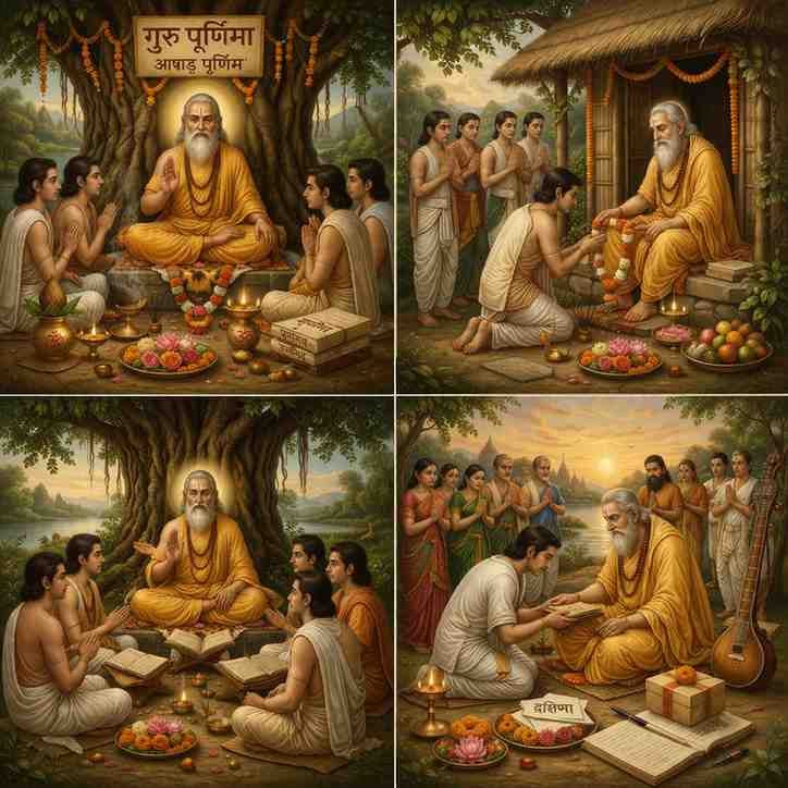 गुरु पूर्णिमा पूजा विधि: गुरु पूजन एवं आचार्य सम्मान की शास्त्रसम्मत विधि